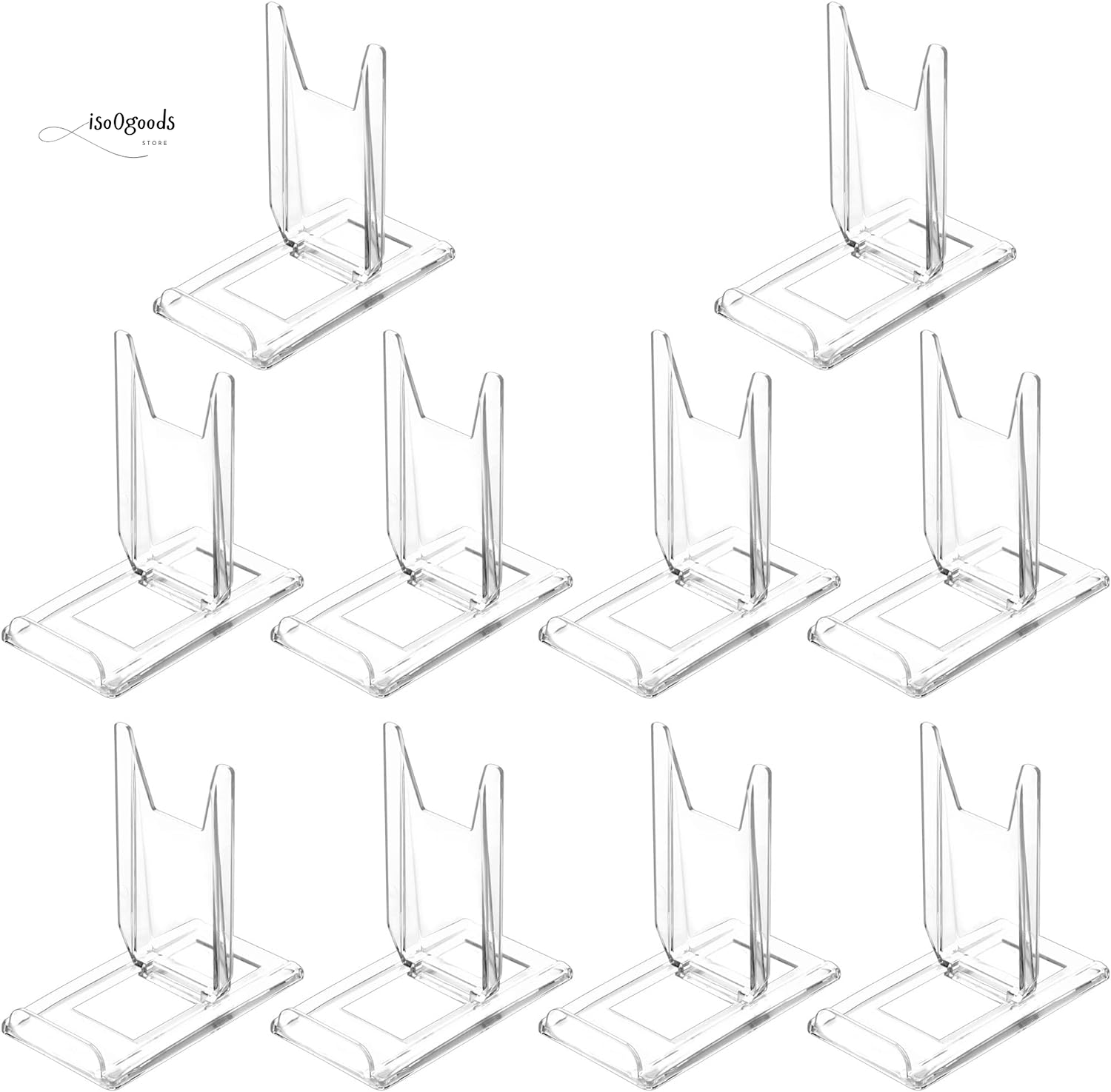 10-Piece Acrylic Display Stand Set – Adjustable Plate & Picture Easels