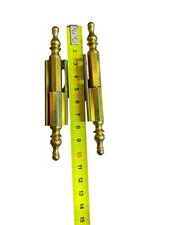 ANCIEN VINTAGE 2 CHARNIÈRE  CLE PORTE MEUBLE DÉCORATION BRONZE LAITON ALU