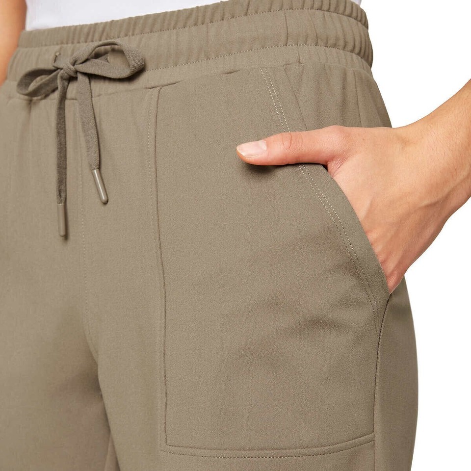 Mondetta Ladies' Active Bermuda Shorts Brindle , (Khaki) , Size Large