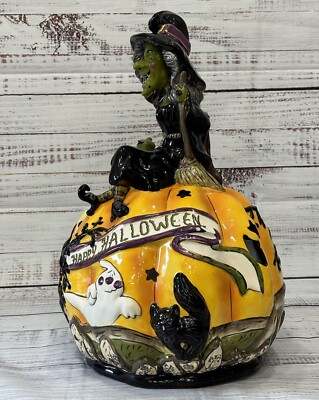 RARE Halloween Display Blue Sky Clayworks Heather Goldmine Witch