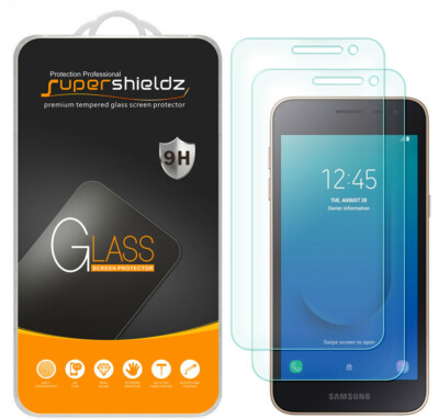[2-Pack] Supershieldz Tempered Glass Screen Protector for Samsung Galaxy J2 Pure