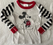 Hanna Andersson 100 4 4T Pajama TOP Mickey Mouse Disney PJ Boys Long John Sleeve