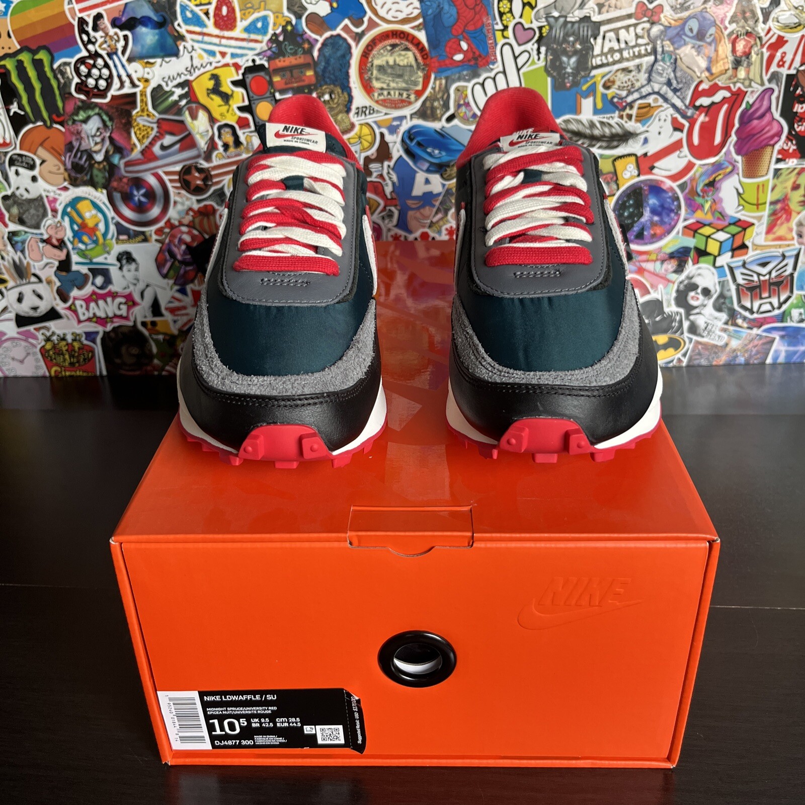 SACAI X NIKE Nike LD Waffle x Sacai x Undercover Midnight Spruce DJ4877 300 da uomo taglia 10 5