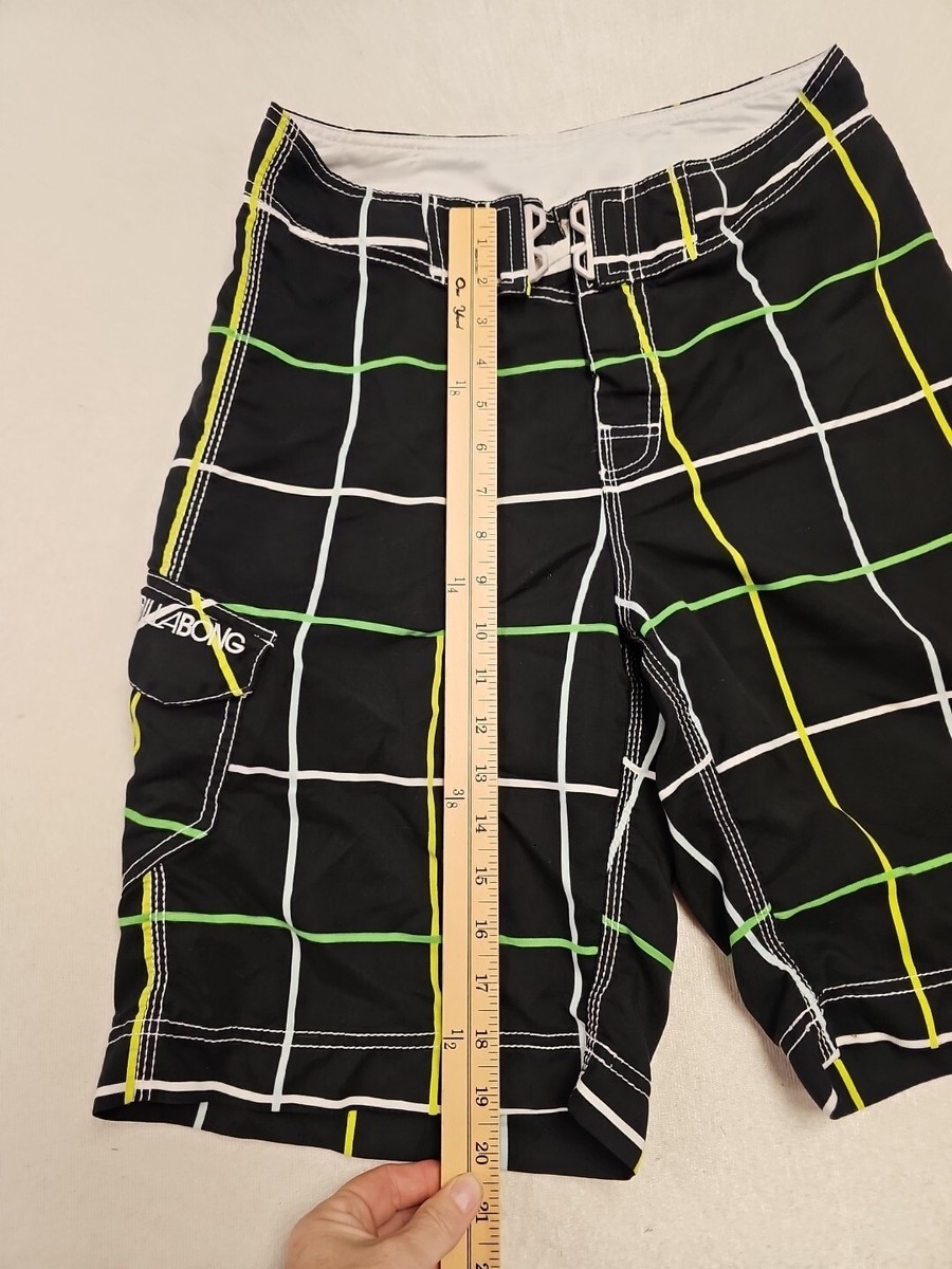 Billabong Mens Boardshorts Size 30 Color Green Black White Billabong Mens Boardshorts Size 30 Color Green Black White