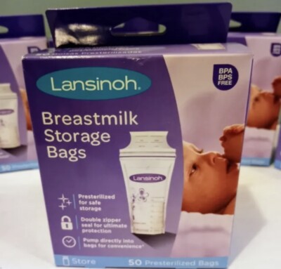 Lansinoh Breastmilk Storage Bags 1 Pack BPA Free New 50 Count.