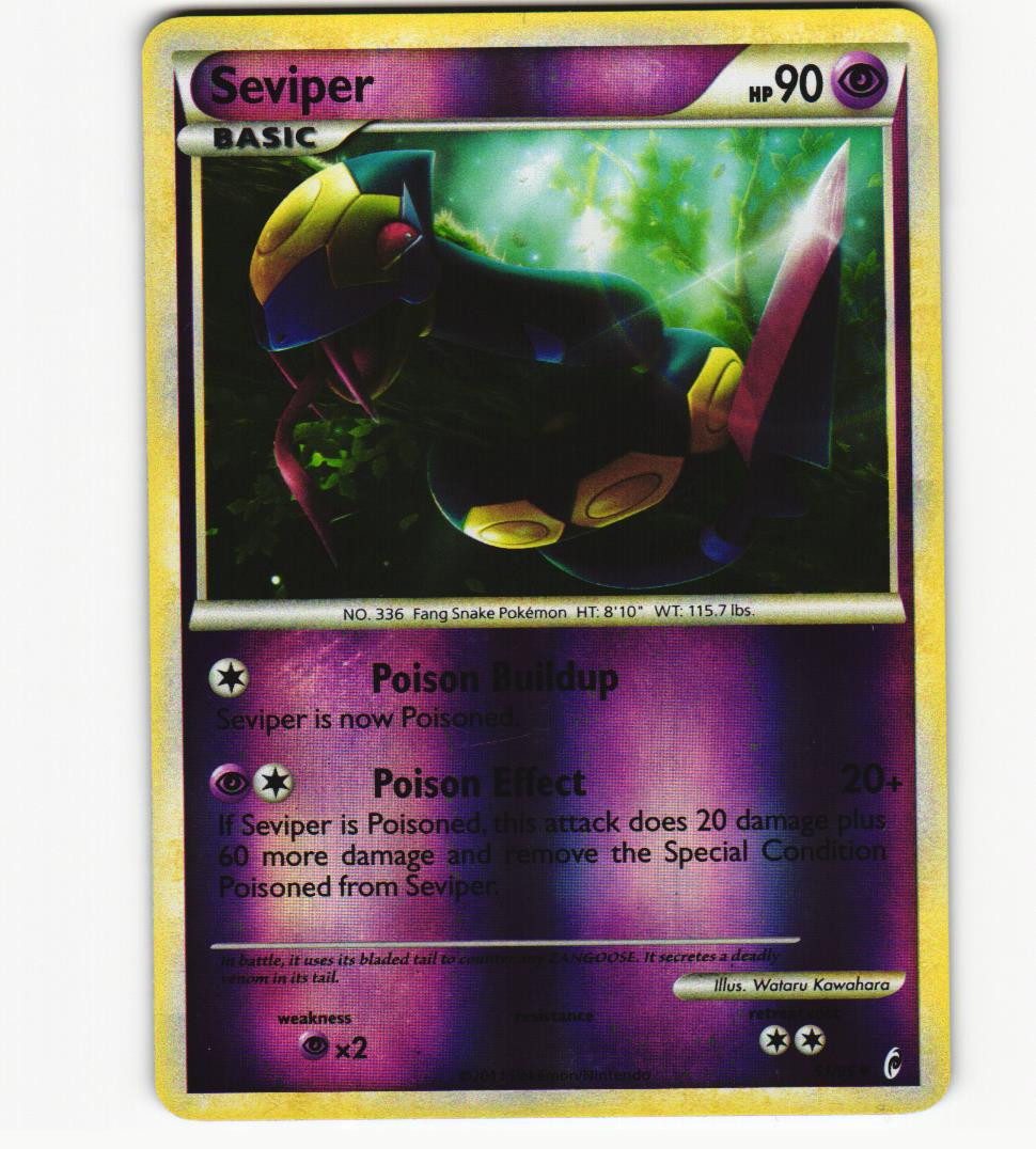 Seviper 51/95 Reverse Holo Foil Uncommon Call of Legends NM/LP Pokemon Card Rare