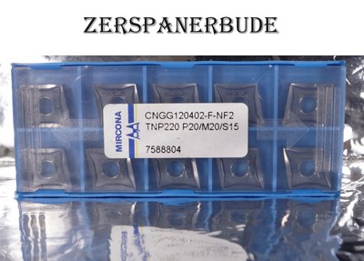 10 Wendeplatten MICRONA CNGG 120402F-NF2 TNP220 P20/M20/S15 Neu, mit Rechnung
