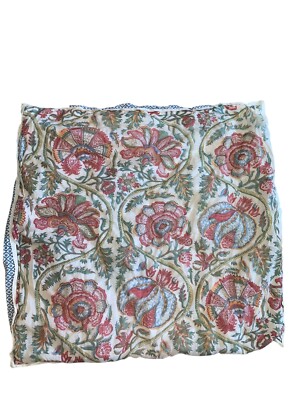 Pottery Barn EURO Mia Haylie Floral Pillow Sham Jacobean Print Quilted Palampore