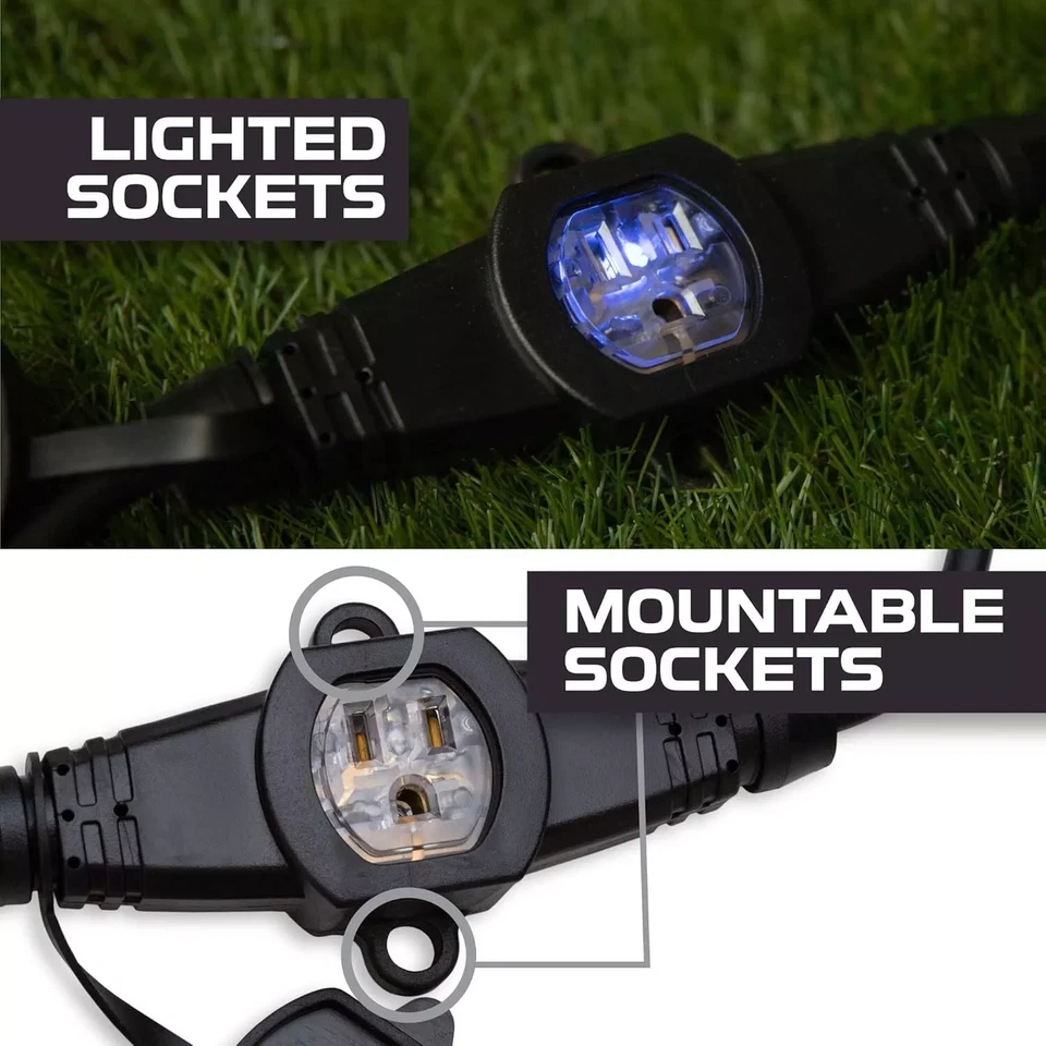 Extension Cord with Multiple Outlets – 50 Ft Heavy Duty 9 Outlet - Image 3 of 3