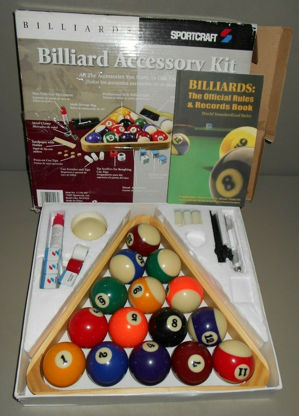 Sportcraft 21/4" Billiard Balls Rack Instructions Pool & Repair