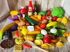 Kitchen Play Pretend Food "Just Like Home" Lettuce Bread Chips Banana Hot Dogs