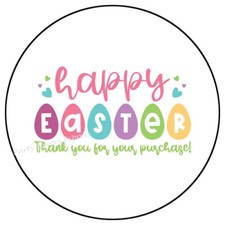 HAPPY EASTER THANK YOU FOR YOUR PURCHASE ENVELOPE SEALS LABELS STICKERS