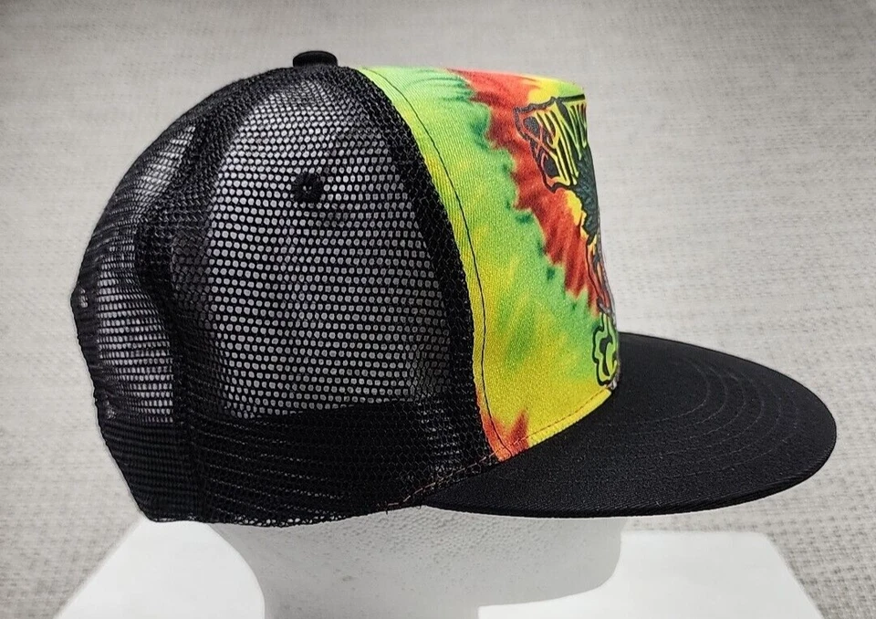 SANTA CRUZ Un Ojo Calavera Camionero Sombrero Tie Dye Skateboarding Patinador Snapback RARO Foto 3 de 4