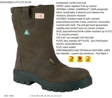 New Men's COFRA ROUGHNECK #26881-CM0 brown safety boot - USA/CAN safety standard