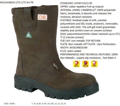 New Men's COFRA ROUGHNECK #26881-CM0 brown safety boot - USA/CAN safety standard