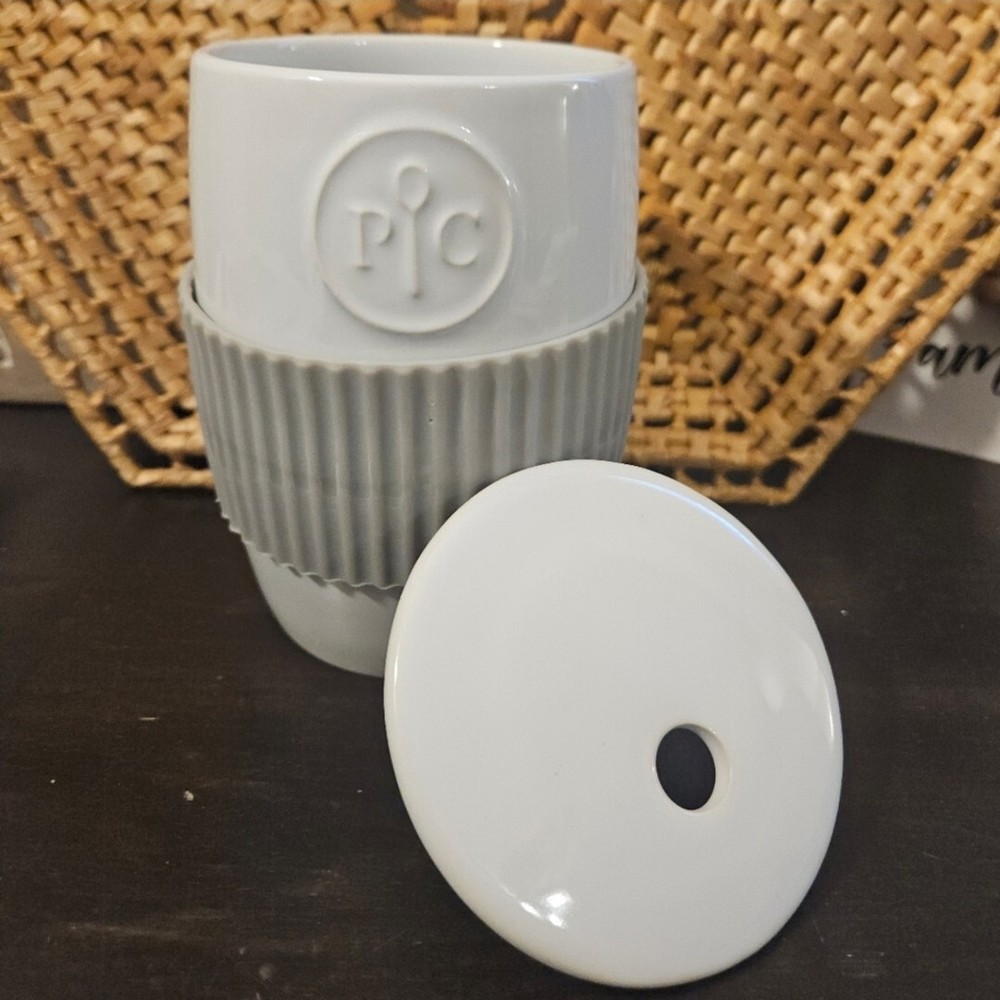 Pampered Chef Ceramic Egg Cooker #1529 with Instructions Excellent Condition  