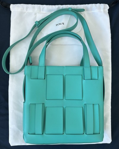 TOUS Damas Collection Medium Turquoise Shoulder Crossbody Handbag Bag Dust Cover - Picture 10 of 24