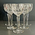 Waterford Crystal Sheila 7.37”  Hock Wine Goblets Glasses Vintage Set Of 6 GREAT