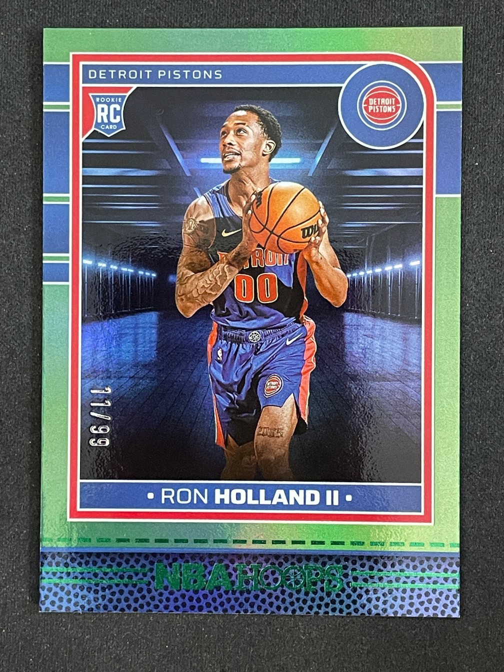 Ron Holland II 2024-25 Panini NBA Hoops Green 11/99 RC #235