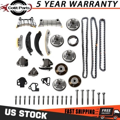 Engine Timing Chain Kit Set For GMC Pontiac Buick Cadillac Chevrolet Chevy 3.6L
