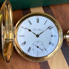 1913 Hamilton Grade 975 16S 17J Gold Filled Hunting Case Pocket Watch