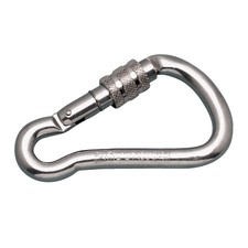 ALUMINUM HARNESS CLIP SCREW LOCK CARABINER, 5"