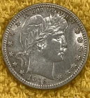 1916-D Barber Quarter 25c UNC. FREE SHIPPING.