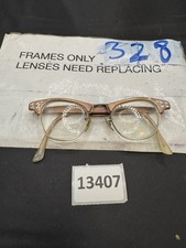 Vintage Art-Craft Aluminum Browline Eyeglass Frames 42-20 USA Made