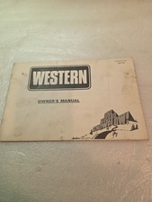 Western Plows Owners Manual Catalog No. Om-750 Western Plows Owners Manual Catalog No. Om-750