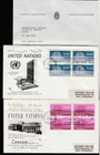 Canada to Switzerland 10c 15c UN Blocks REPLACEMENT or PRESENTATION FDC 1970
