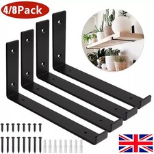 4/8 Pack Rustic Shelf Brackets Scaffold Board Industrial Solid Steel Heavy Duty
