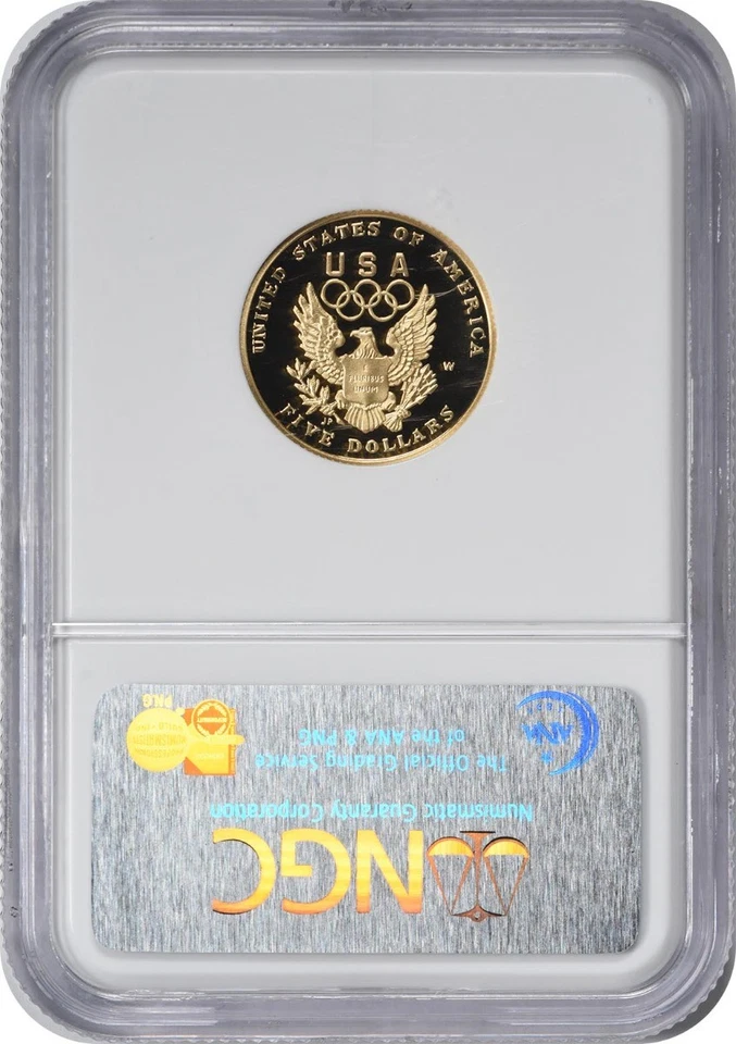 1992-W Olympic Commemorative $5 Gold PR70UCAM NGC - Image 2 of 2