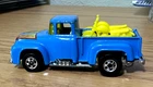 HOT WHEELS BLACKWALL '56 HI TAIL HAULER WITH MOTORCYCLES VINTAGE STYLE GR8 COND!