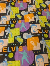 Presley Crafting Fabric E.P.E. Licensed Elvis Revolving Pattern Bty Colorful