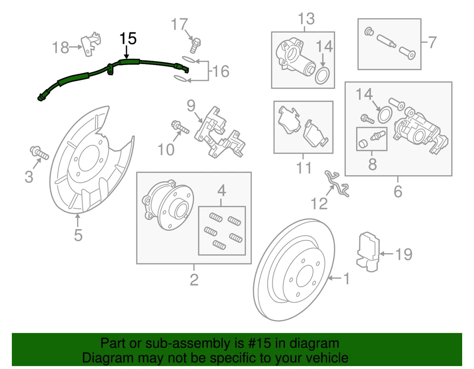 Manguera de freno original Ford 2017-2019 GV6Z-2282-A Foto 2 de 4