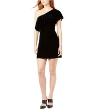 Kensie Womens Ruffled One Shoulder Dress