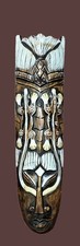 A Large Wooden African Wall Mask. 20 Inches. Hand Carved. refxed.