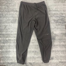 VTG Nike Sweatpants Mens Medium Black Fleece Drawstring Baggy Gray Tag Y2K