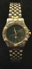 Liz Claiborne Watch Women 28mm Silver Gold Tone Green Dial WR 30M New Battery 7"