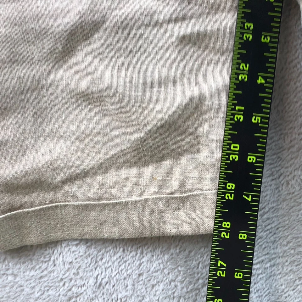 Ruff Hewn Mens Shorts Size 36W Beige 100% Linen Pleated Cuffed Casual - Image 4 of 4