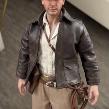 1/6 Hot Toys MMS717 MMS716 Indiana Jones Genuine Leather Jacket Dial Of Destiny