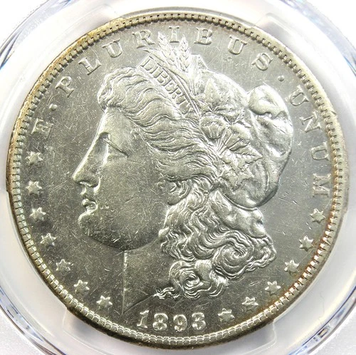 1893-CC Morgan Silver Dollar $1 Carson City Coin - Certified PCGS XF Detail (EF)