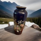 Porcelain Japanese 8” Vase 2” Cup 4” Pitcher With Peacock Cherry Blossoms Japan — photo 4