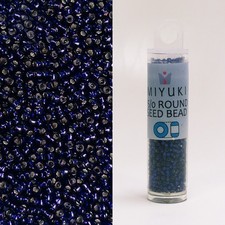 Miyuki 15/0 Round Seed Beads S/L Dk.Purple 8.2g Tube