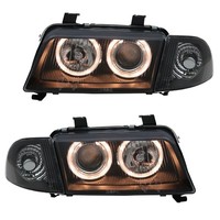 Depo Scheinwerfer Angel Eyes FüR Audi A4 B5 Bj. 1994-1998 Schwarz