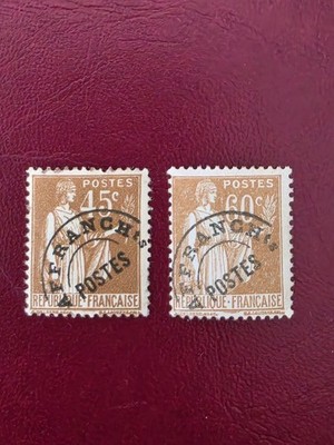 Frankreich Preoblitérés Yvert Nr. 71, 72.