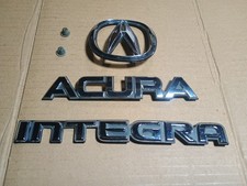 94 95 96 97 98 99 00 01 Acura Integra Rear Hatch Trunk Emblem Chrome Oem 2dr 3dr