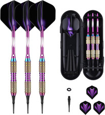Soft Tip Darts Set 18/20 Grams - Professional Darts Plastic Tip with Brass Barre