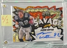 2025 LEAF METAL  Dallas Cowboys Jason Witten SAVAGE Gold Die Cut AUTO 1/1