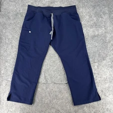 FIGS Scrub Pants Womens XXL Petite Navy Kade Drawstring Medical Nursing T21004P